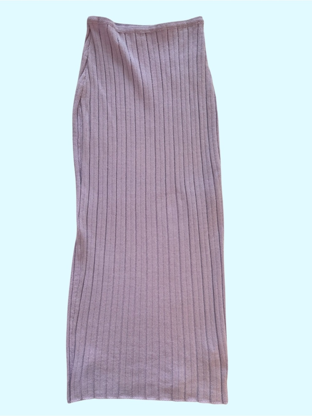 Ribbed Maxi Skirt in Lavender